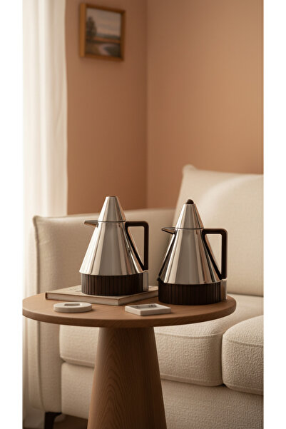 Generic A stylish and modern 1-liter tea and coffee thermos set