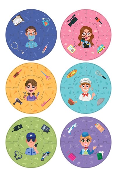 oksijen oyuncak Occupation Recognition & Matching – 30 Piece Educational Puzzle