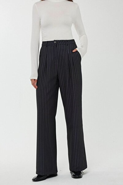Hiccup High-waisted, striped, straight-leg pants