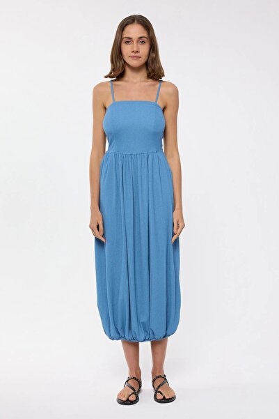 Hiccup Rochie midi solidă cu bretele spaghete