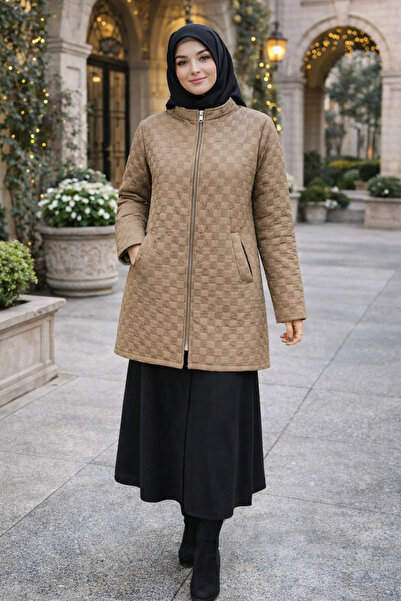ŞIK VE MUTLU Quilted Lined Hijab Coat