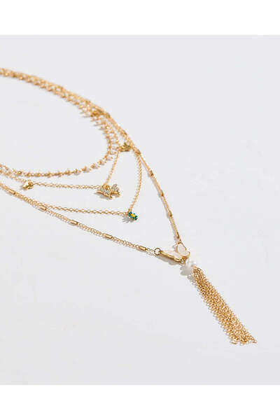 REDTAG قلادة نسائية مزينة بالذهب