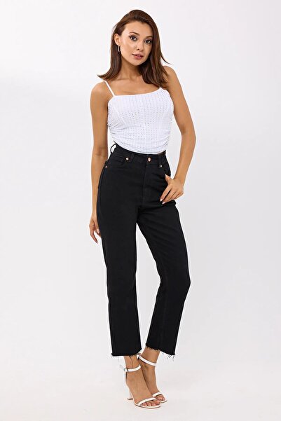 Hiccup Top cu bretele tip spaghetti și detalii la spate, decorat cu pietre