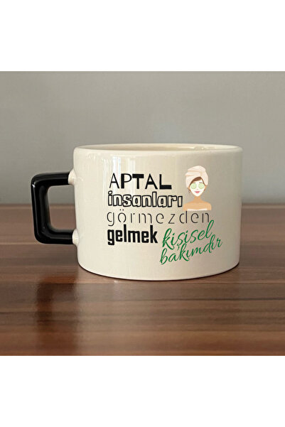 Kırtasiye Ofisi Ignoring  People Black Handle Square Laf Slamming Gift Cup Mu...