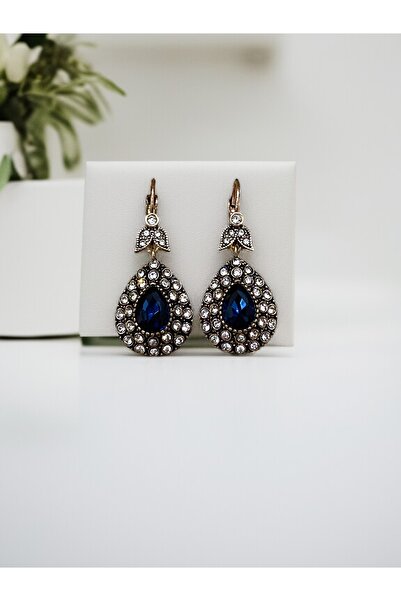 FAYRA ACCESSORIES Zircon Stone Water Drop Figured Earrings