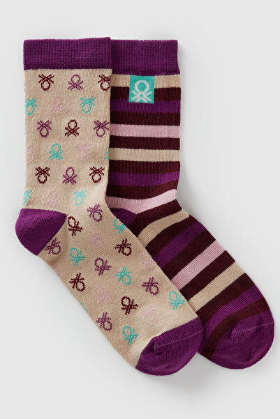 United Colors of Benetton Mix Men's E_Logo Label Detailed Patterned 2-Piece S...