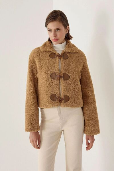 Hiccup Jachetă Sherpa cu croială relaxată