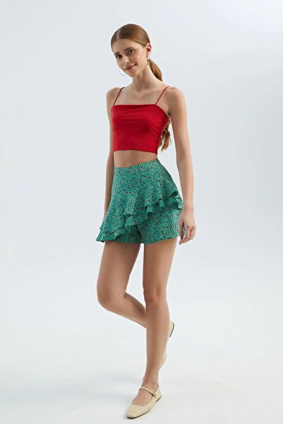 Hiccup High-waisted shorts with floral print