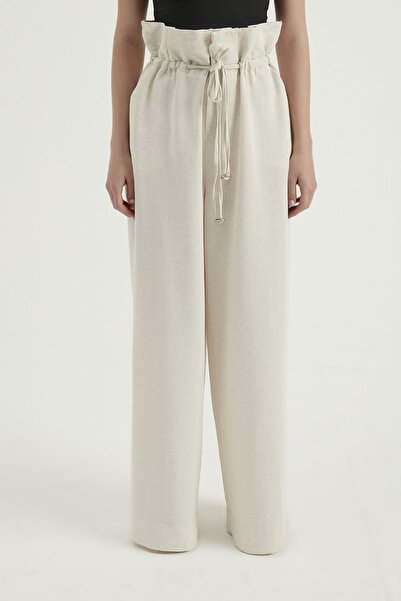 Hiccup Pantaloni din in cu talie înaltă și șnur