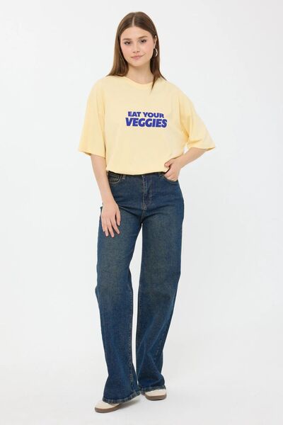 Hiccup Oversized round neck T-shirt with print