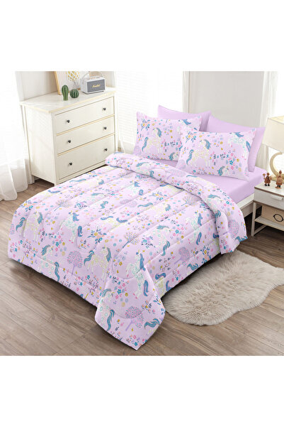 Orange Bed & Bath Kids Full | 6-Piece Single Duvet Set