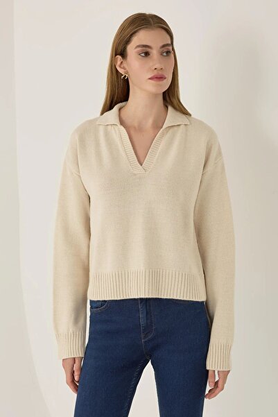 Hiccup Knitted sweater with polo collar