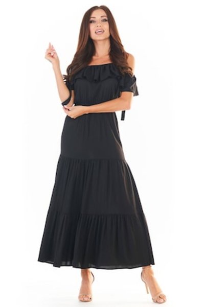 Awama Rochie de damă, neagră, mărimea S-M