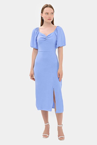 Hiccup Rochie midi cu decolteu în formă de inimă și crăpătură laterală