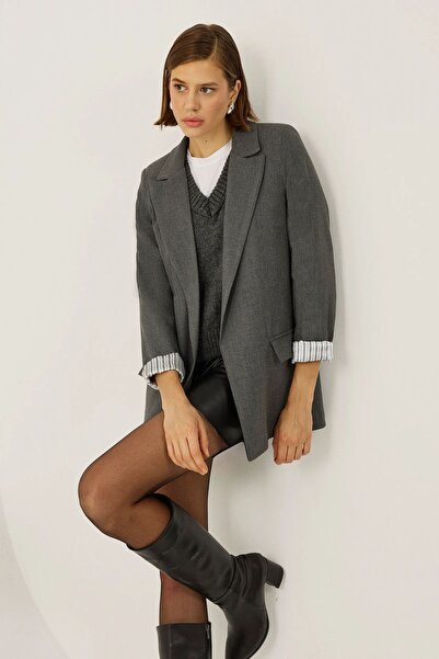 Hiccup Oversized jacket with lining detail