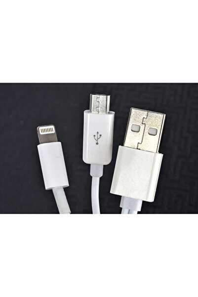 teknocep store powered by White 2-Prong Lightning-Micro USB Cable 1M-Tknc