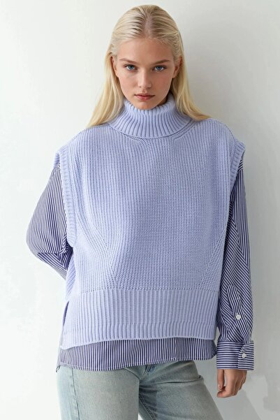 Hiccup سترة تريكو مريحة ذات ياقة عالية