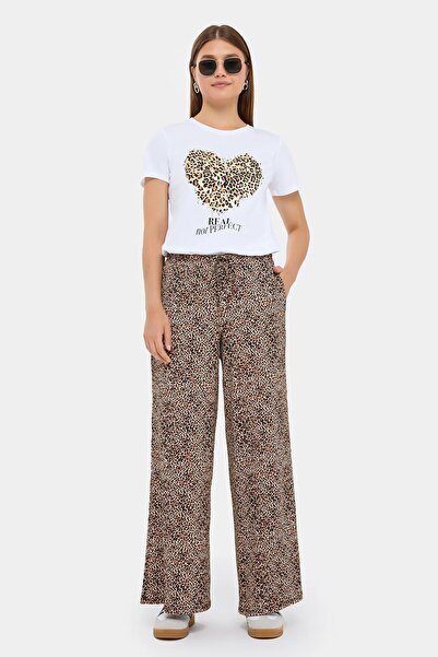 Hiccup Pantaloni largi cu imprimeu animal și șireturi