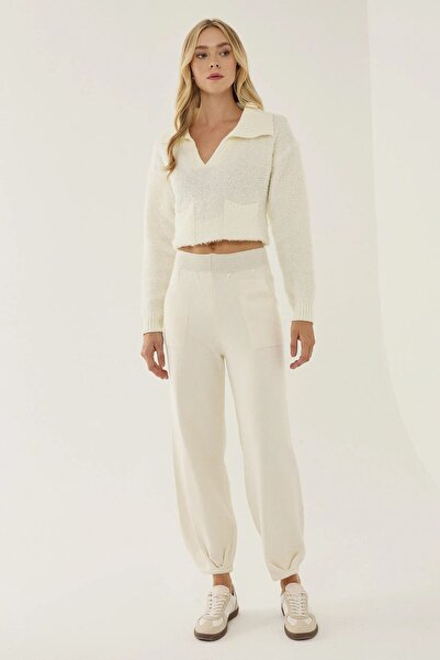 Hiccup Pantaloni jogger tricotați cu talie înaltă