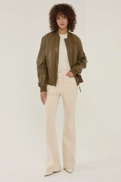 Hiccup Casual cut eco-leather jacket