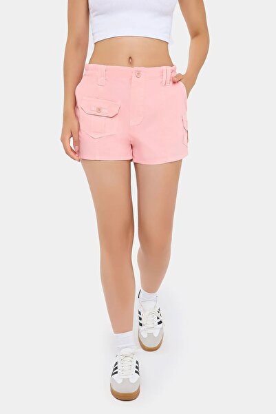 Hiccup Pantaloni scurți cargo cu talie medie și buzunar