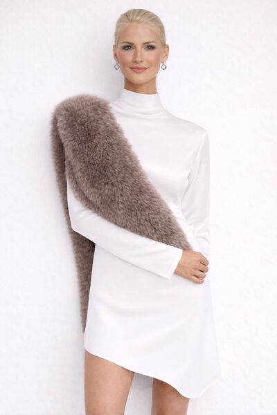 Shop Krutzo Tasarım Kürk Etol Atkı Şal