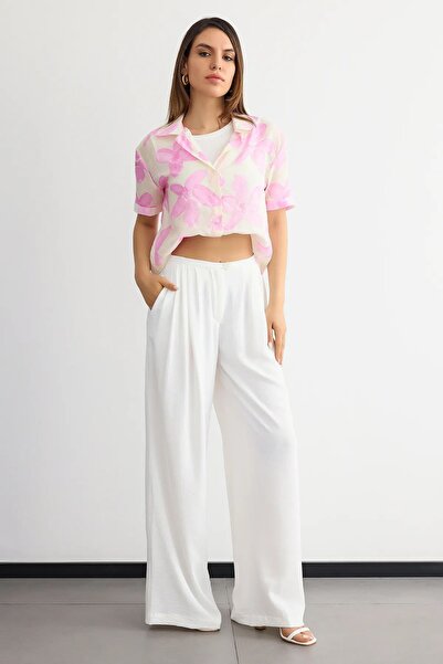 Hiccup Cămașă scurtă cu mânecă scurtă din organza florală