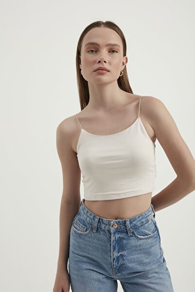 Hiccup Strappy Crop Basic Short Blouse