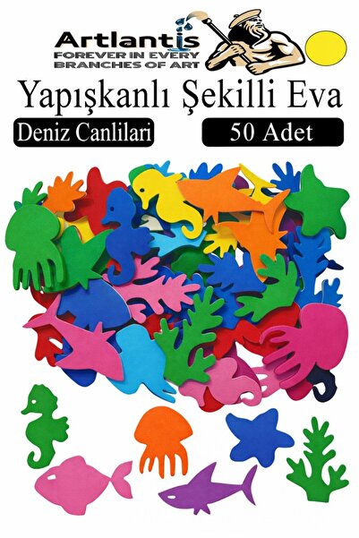 Artlantis Şekilli Eva Yapışkanlı 50 li 1 Paket Kendinden Yapışkanlı Eva Stick...