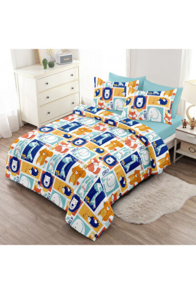 Orange Bed & Bath Kids Full | 6-Piece Single Duvet Set