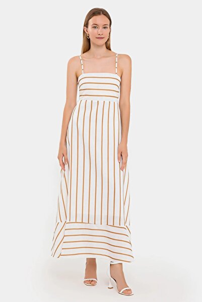 Hiccup Rochie maxi cu dungi și bretele tip spaghete