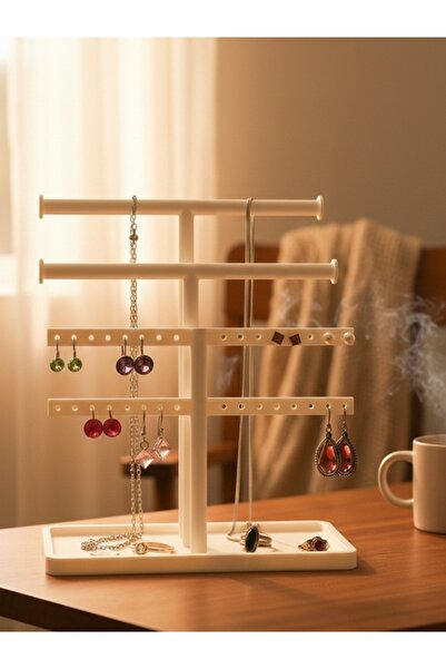 Pammuks Modern Jewelry and Accessories Stand - 4 Tier Earring, Necklace, Brac...