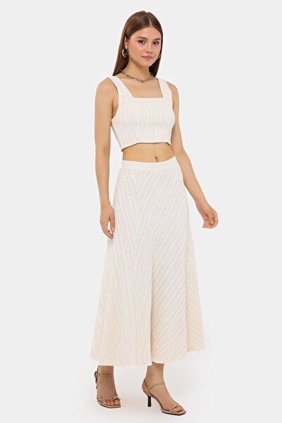 Hiccup Set de bluză cu guler pătrat, fără mâneci, cu detaliu de nasturi