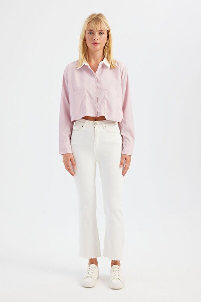 Hiccup Short striped cotton shirt with pockets