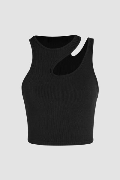 Hiccup Ασύμμετρο γιακά Crop Top