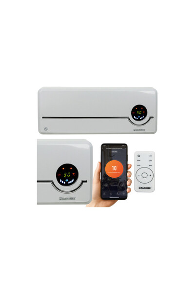 Kaminer Electric radiator, remote control/app, heating and fan, 2000W, timer
