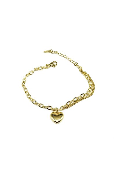 Twenty Eight Chain Middle Heart Bracelet