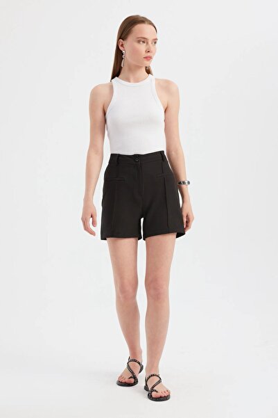 Hiccup High-waisted woven shorts with front seam