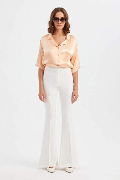 Hiccup High-waisted flared pants with front seam