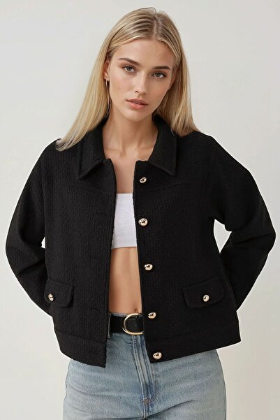 Hiccup Jachetă texturată din tweed cu închidere cu nasturi