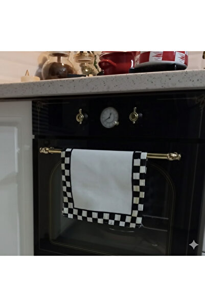 Nef’s Atelier Fırın Örtüsü- Mutfak Havlusu Dama Desen