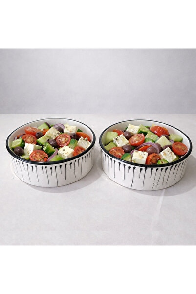 RGS HOMELİFE وعاء سيراميك متعدد الأغراض مقاس 14 سم - طقم من قطعتين - وعاء للس...