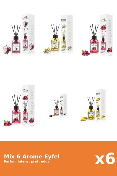 Eyfel Set of 6 Mix Eyfel: 1x Pineapple, 1x Bouquet, 2x Berries, 1x Manna of t...