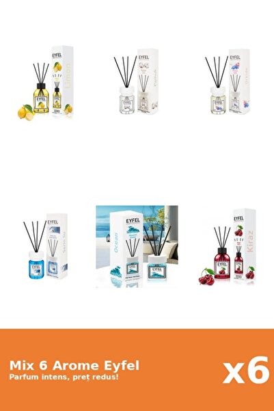 Eyfel Set 6 Mix Eyfel: 1x Bumbac, 1x Cirese, 1x Cool Water, 1x Lamaie, 1x Oce...