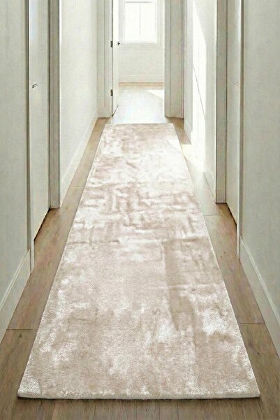 Evrimax Duz Pelus Krem Premium Seri Yeni Nesil Kaymaz Taban Jel Taban Halı Yo...