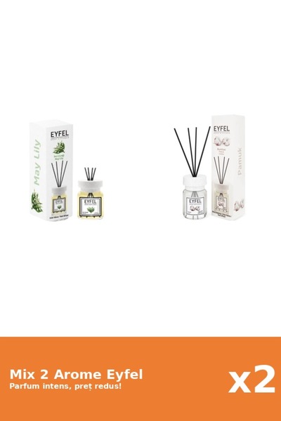 Eyfel Set 2 Mix Eyfel: 1x Bumbac, 1x Lacramioare