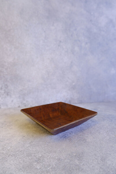 justwood Ligna Melamine Wood Textured 18X18 cm Salad Plate, Presentation Plat...