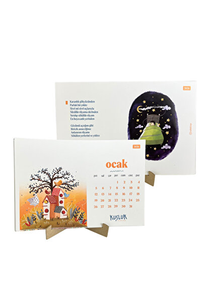 TULU KİTAP Kuşluk Dergi 2026 Yılı Masa Takvimi