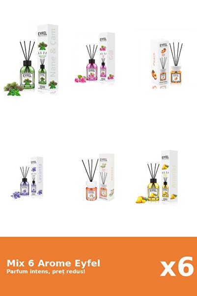 Eyfel Set 6 Mix Eyfel: 1x Acacia, 1x Ananas, 1x Lavanda, 1x Piersica, 1x Pin ...