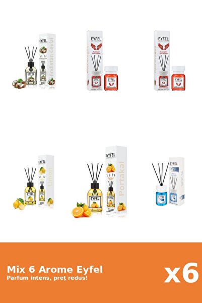 Eyfel Set 6 Mix Eyfel: 1x Cool Water, 1x Lamaie, 1x Nuca De Cocos, 1x Portoca...